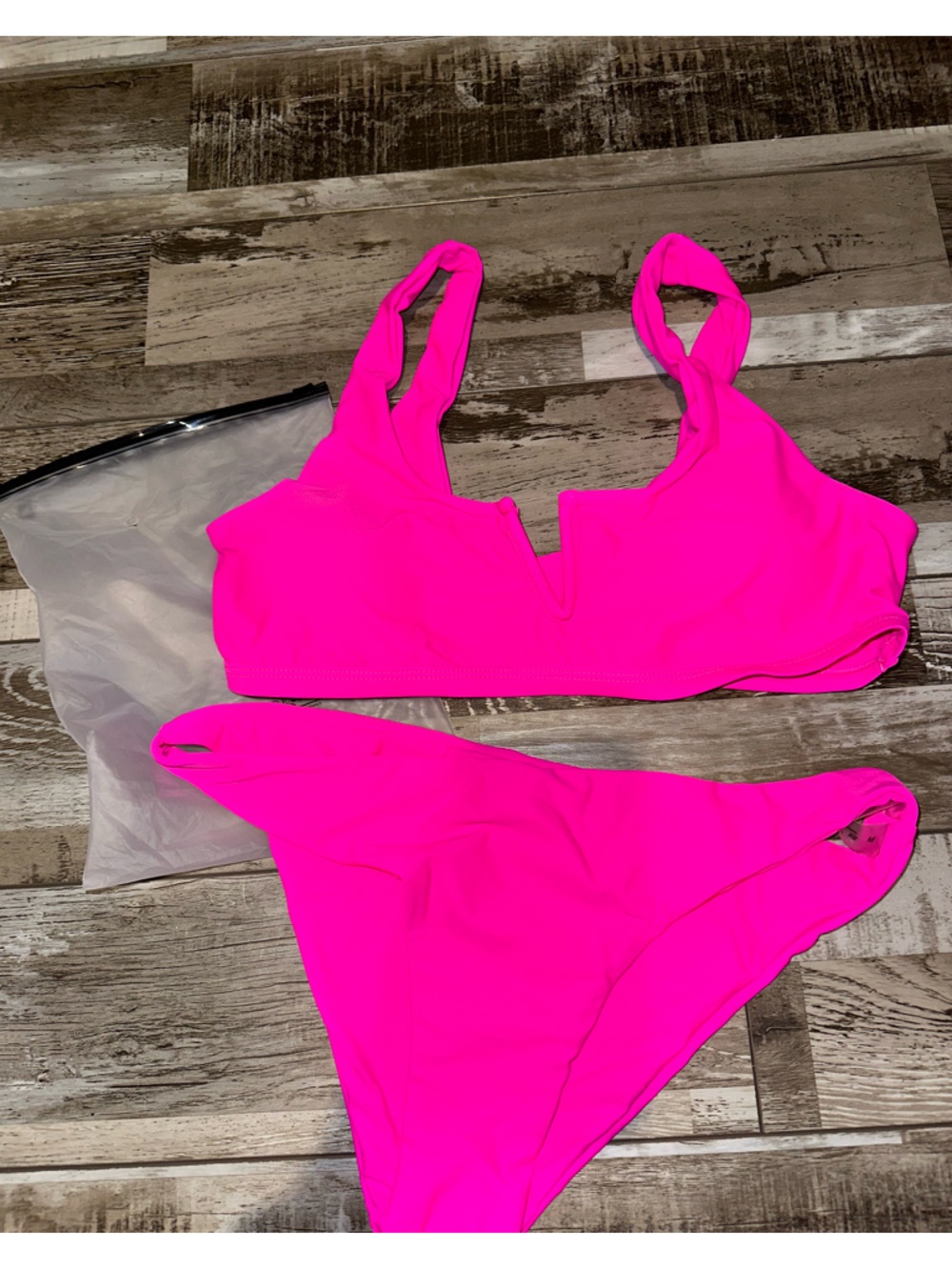 NWT women’s Neon Pink One-Piece Swimsuit - Bright Hot Pink